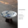 Riyue Xingchen Imitation Blue and White Porcelain High-Foot Snack Plate
