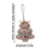 New Christmas Linen Pendant Printed Five-pointed Star Christmas Tree Shopping Mall Decoration Small Pendant