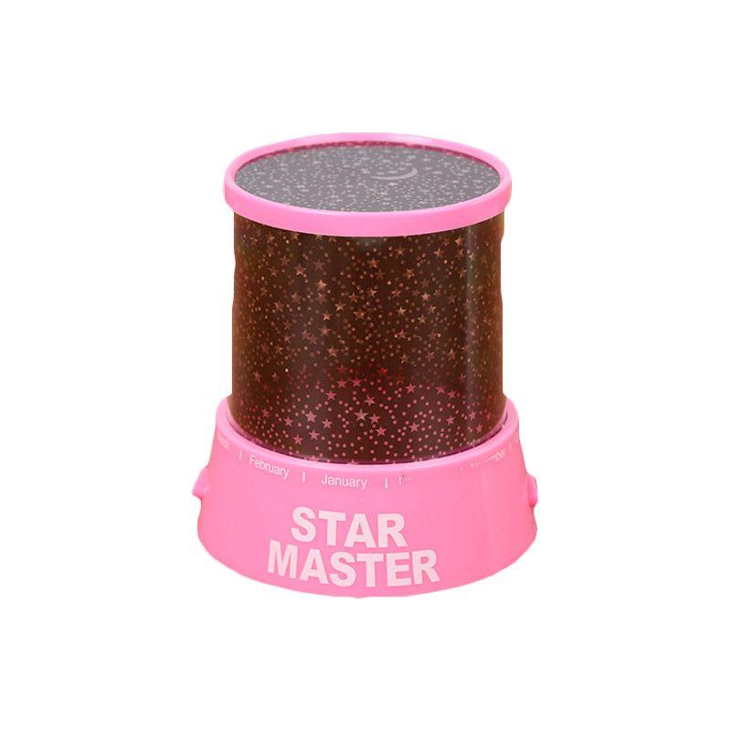 

Романтичный светодиодный проектор звездного ночного неба Galaxy Star Cosmos Master Light розовый