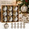 Boxed Set of Hanging Colored Christmas Tree Ornament Balls for Holiday Decorations