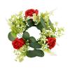 Rose Pillar Candle Holder Exquisite Eucalyptus Leaf Candlestick Wreath Candle Holder  Party