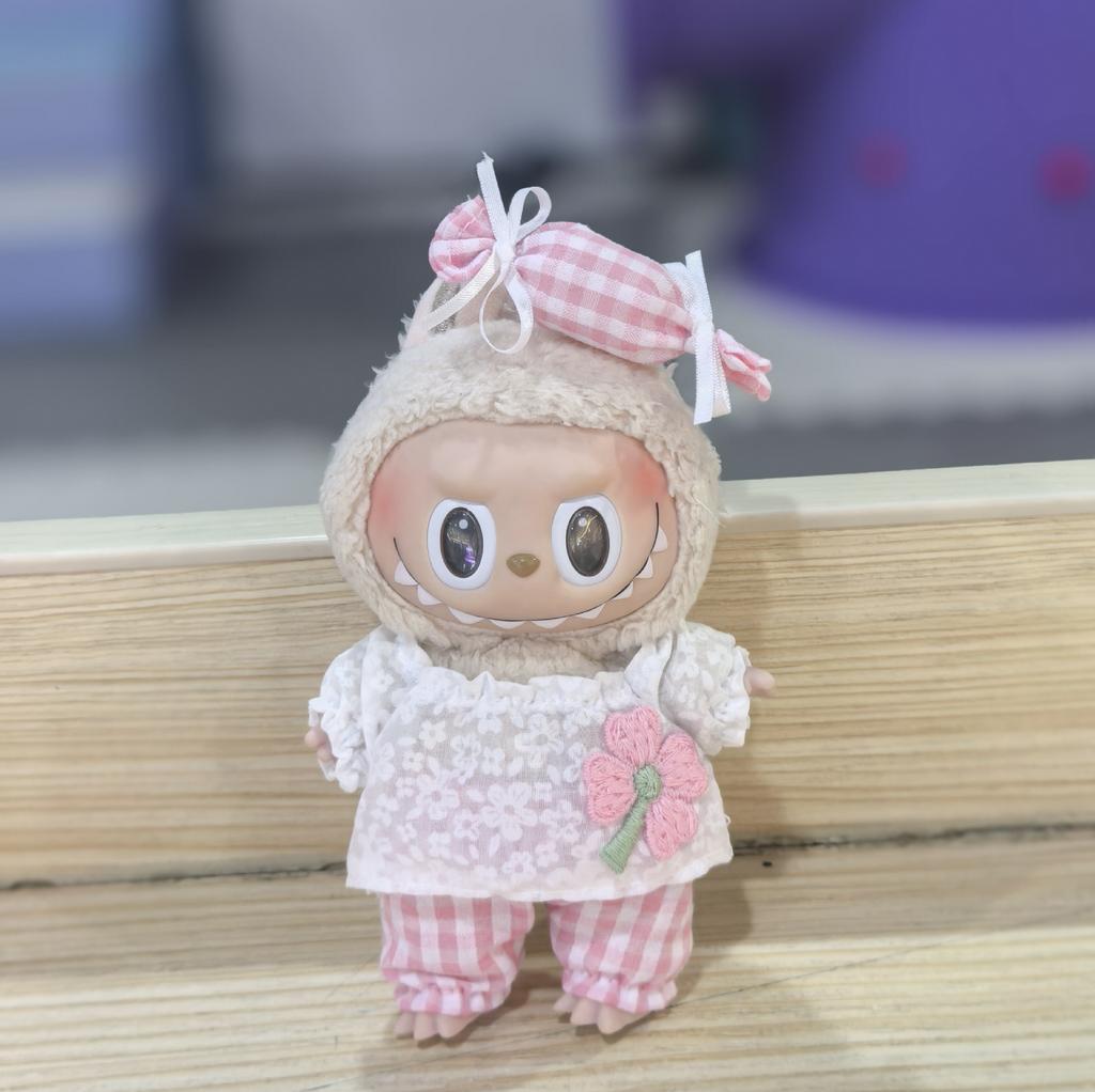 17CM Pendant Doll Baby Clothes First, Second and Third Generation Blind Box Dress Set Accessories