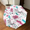 1pc Shoes Bike Automatic Open/Close Umbrella Compact Folding Umbrella with 8-Rib Shaft for Women/Men, Elegant Birthday1233S