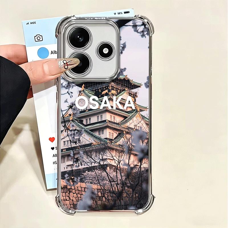 Osaka Tokyo Japan Scenery Soft Phone Case For Xiaomi Poco X7 X8 Pro Max X6 X5 X3 F8 Ultra F7 M8 M7 M5S Redmi 15C 15A 15 14C 13C