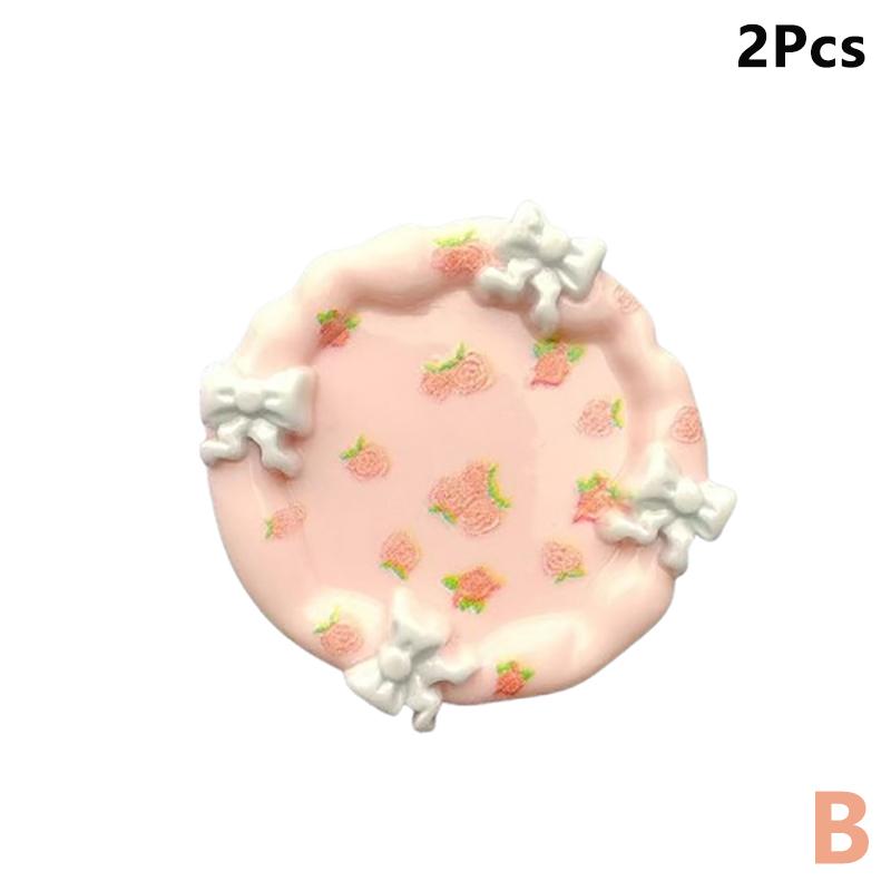 

2 шт. Милая смоляная палитра для красок Палитра для нейл-арта Подставка для демонстрации нейл-арта Мини Портативные Тональные Инструменты для ногтей Художественные принадлежности Декоративные