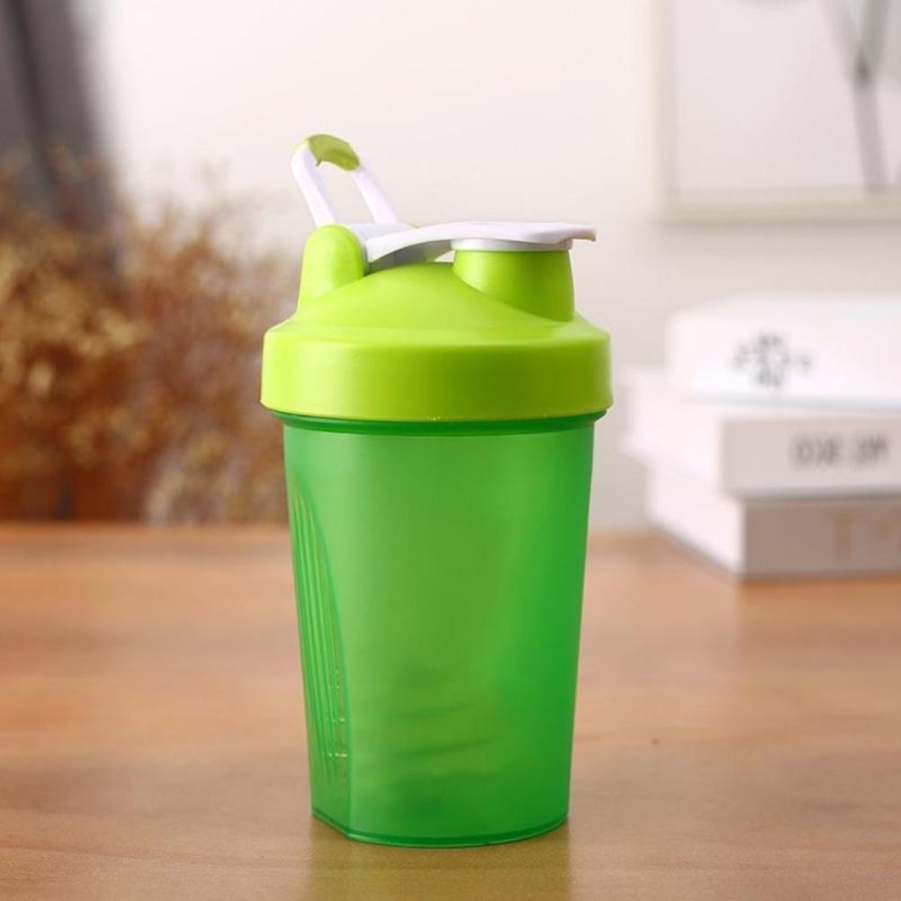 

400 мл контейнер для шейкера протеина герметичный шейкер для протеинового порошка бутылка со шкалой и нержавеющей сталью