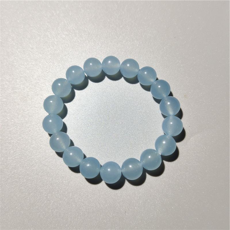 Jade super fairy crystal blue chalcedony bracelet, fashionable, fresh and romantic, white, take advantage of skin tone gifts, accessories women
