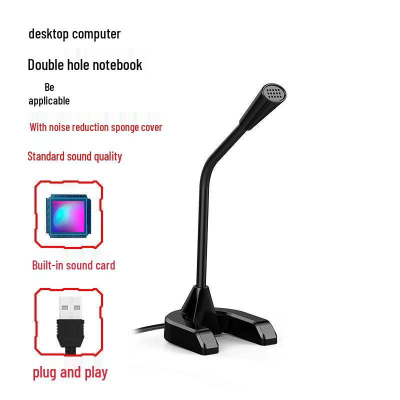 Universal Noise Reduction Desktop Microphone for Gaming, Streaming, and Singing - Driver-Free