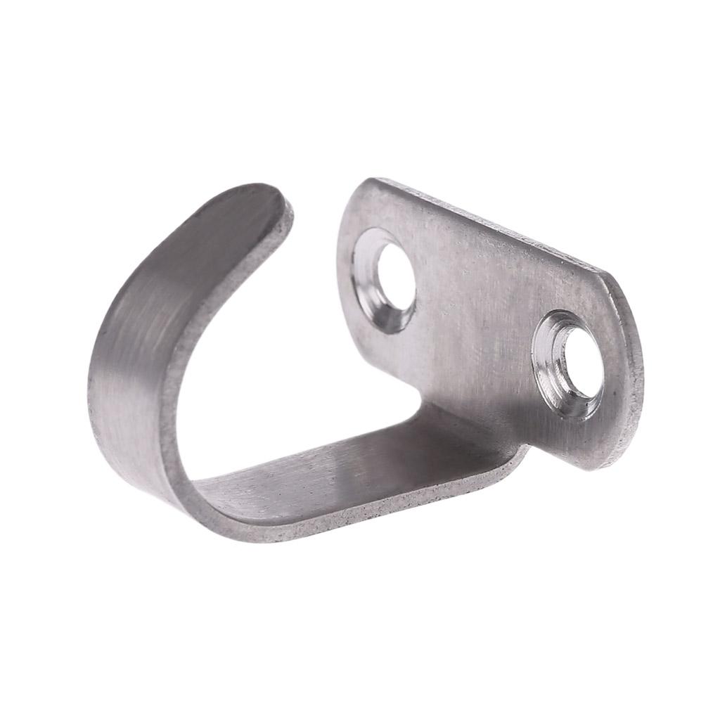 5x Stainless Steel J Shape Hook For Ceiling Cabinet Top Hanger Cloth Towel Robe