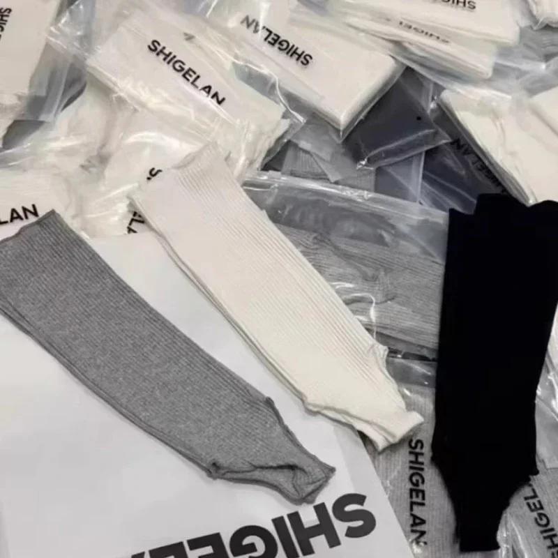Nuovi scaldamuscoli giapponesi Lolita Y2k Calzettoni Lunghi Donna Tallone Piede Caldo Lavorati a Maglia Al Ginocchio Calzettoni Coprigambe Leggings Donna