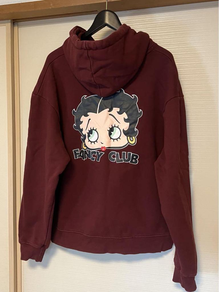 [USED] TWICE Sana Betty Boop NS+K Red Long Sleeve Hoodie, Size M
