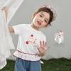 T-shirt a maniche corte con orlo arricciato da bambina JELLYBABY