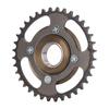 Metal Steel 420 14 Tooth H Hole 12x17mm Sprocket 36 Tooth Crankset 76 Link Chain Set for Bike