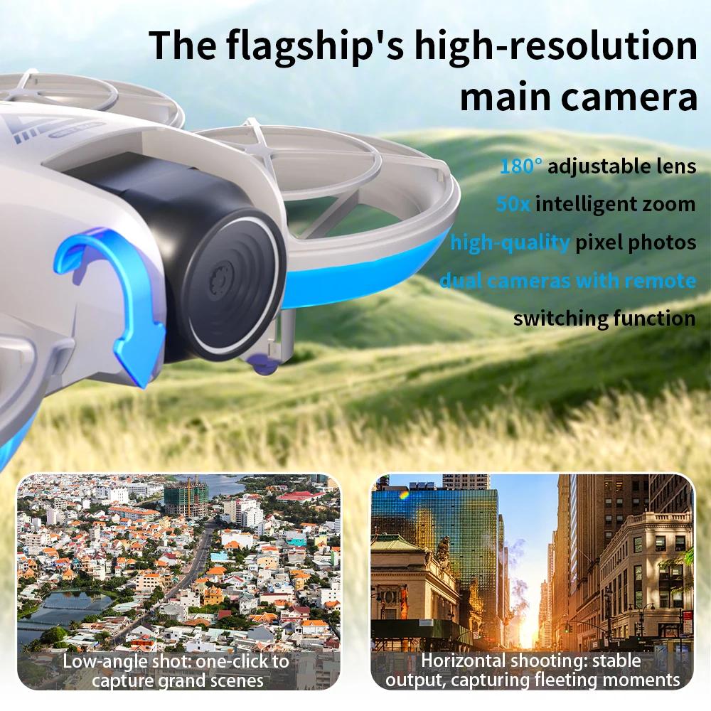 Novo Drone Mini E69 com Fluxo Ótico Câmeras Duplas de Fluxo Ótico 8K com Controle de Tela WIFI 5G Esquiva Inteligente de Obstáculos 360° Quadricóptero sem Escovas