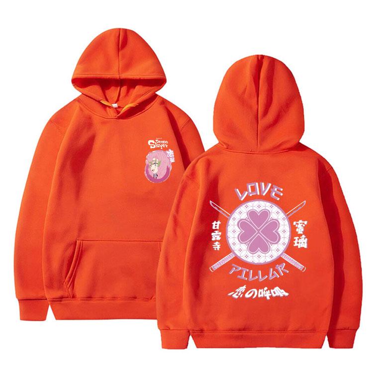 Japonské Anime Demon Slayer Kimetsu No Yaiba Mikina Unisex Dámské Manga Cosplay Mikiny Kanroji Mitsuri Grafická mikina s potiskem