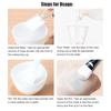 Face Mask Mixing Bowl Set Silicone Bowl Brushes Spatula Measuring Cup DIY Facial Grooming Mask Set Silver