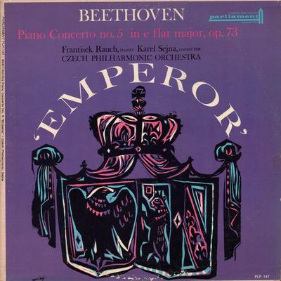 LP Record LUDWIG VAN BEETHOVEN, FRATISEK RAUC - Piano Concerto No 5 In E Flat Major PLP147 Parliament 1961 US Classical Used