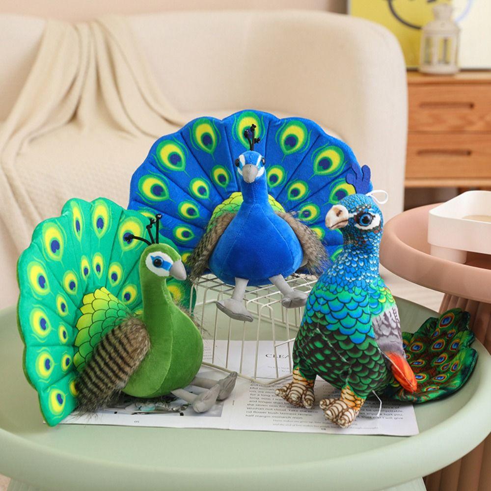 PP Cotton Simulation Peacock Plush Toys 30cm Baby Peacock Plush Toys  Easter Gifts