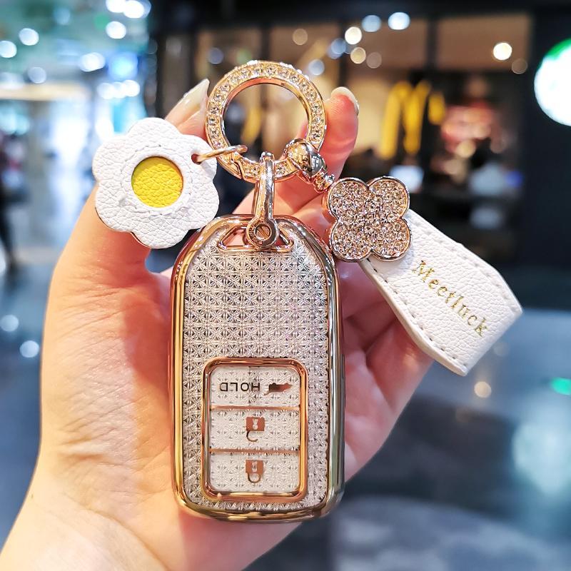 Car Key Case Cover Shell For Honda Vezel Accord Civic Xrv Breeze Crider Crv Envix Jade Fit Urv Car Key Bag Car Accessories