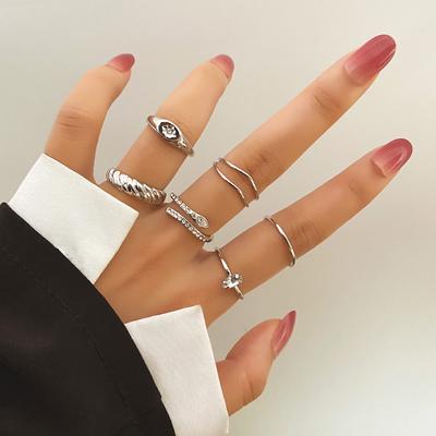 Diamanten opening aanpassing liefde slang goud zilver veelzijdige ringset