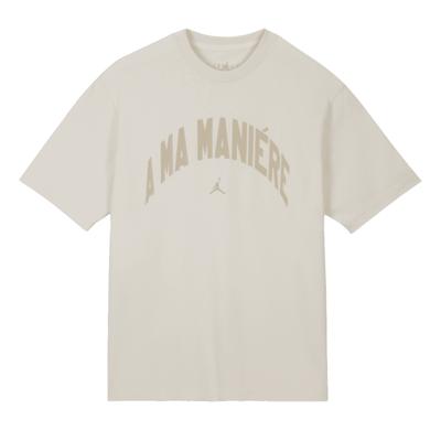 Jordan X A Ma Maniére AH24 Logo Lettre Mode Pull Col Ras Du Cou T-Shirt Manches Courtes Unisexe T-Shirt Blanc HF0538-030