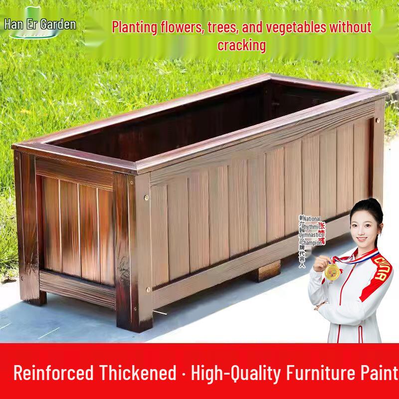 Woeer Garden Outdoor Anti-Corrosion Wooden Planter Box
