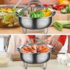 Stainless Steel Steamer Basket Heat Resistant Multifunctional Metal Colander With Handle Bun Vegetable Steaming Basket For