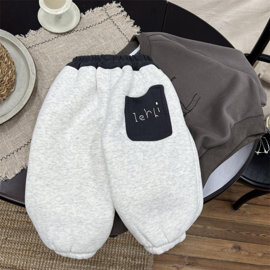 Boys Warm Fleece Lined Thick Casual Sweatpants for Autumn Winter
