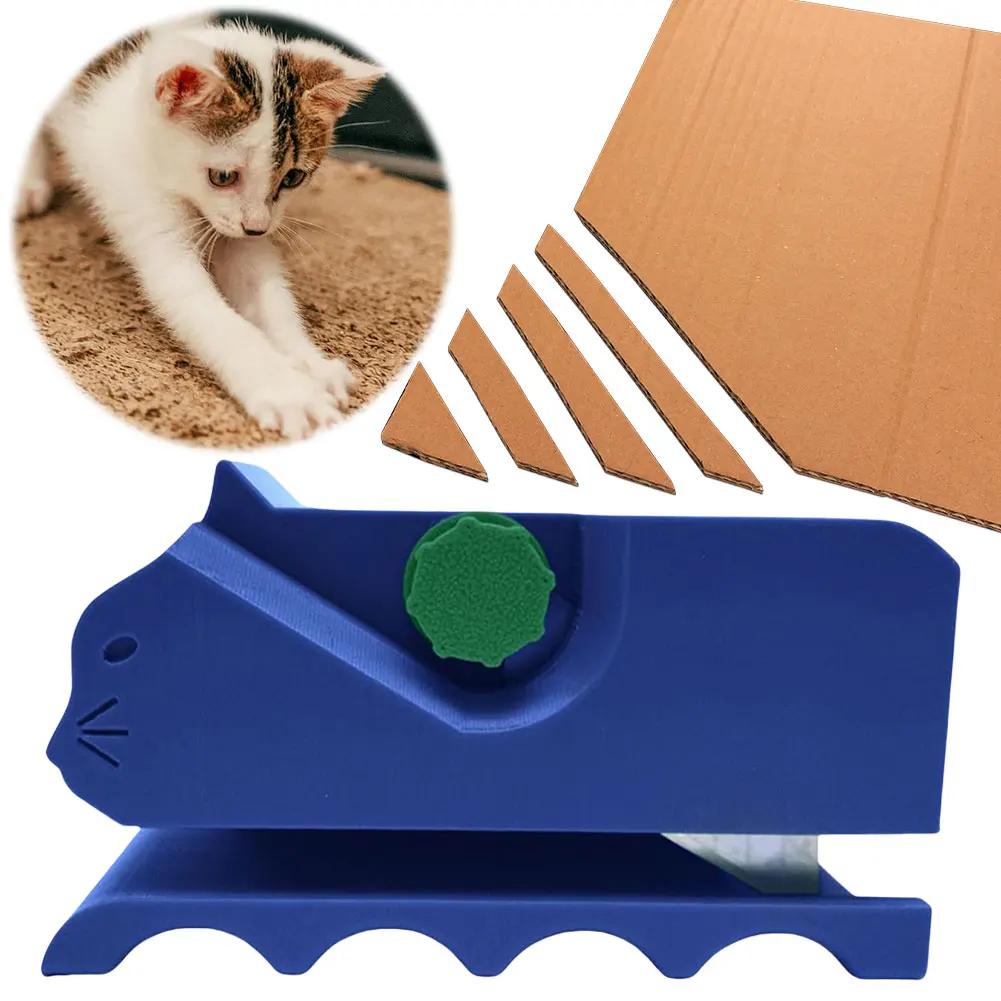 Cat Scratcher Cutter Cardboard Recycle Tool Cartoon 3D Printing Cardboard Strip Stripper for Cat Scratchers