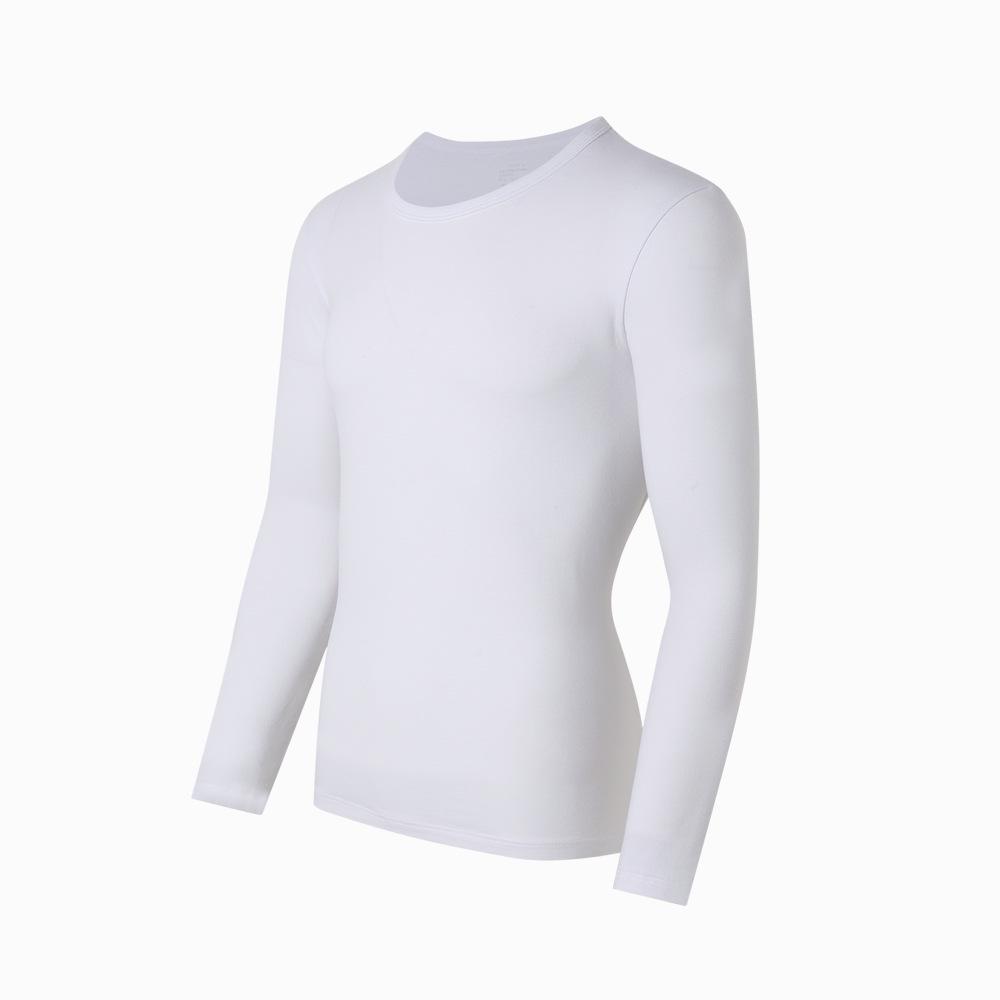 Unisex Winter Cotton Thin Underwear Set: Crew Neck Top & Pants