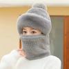 NORTHWOOD Winter Women's Beanies Hat with Plush Thickened Cycling Windproof Proof Scarf Mask Integrated Warm Ear Protection Hat