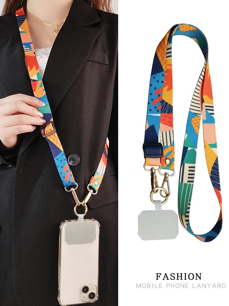 Künstlerischer Crossbody Handytasche Lanyard Riemen Hängendes Halsseil Verstellbar Handy Anhänger Lanyard Mit Universal Clip Dichtung