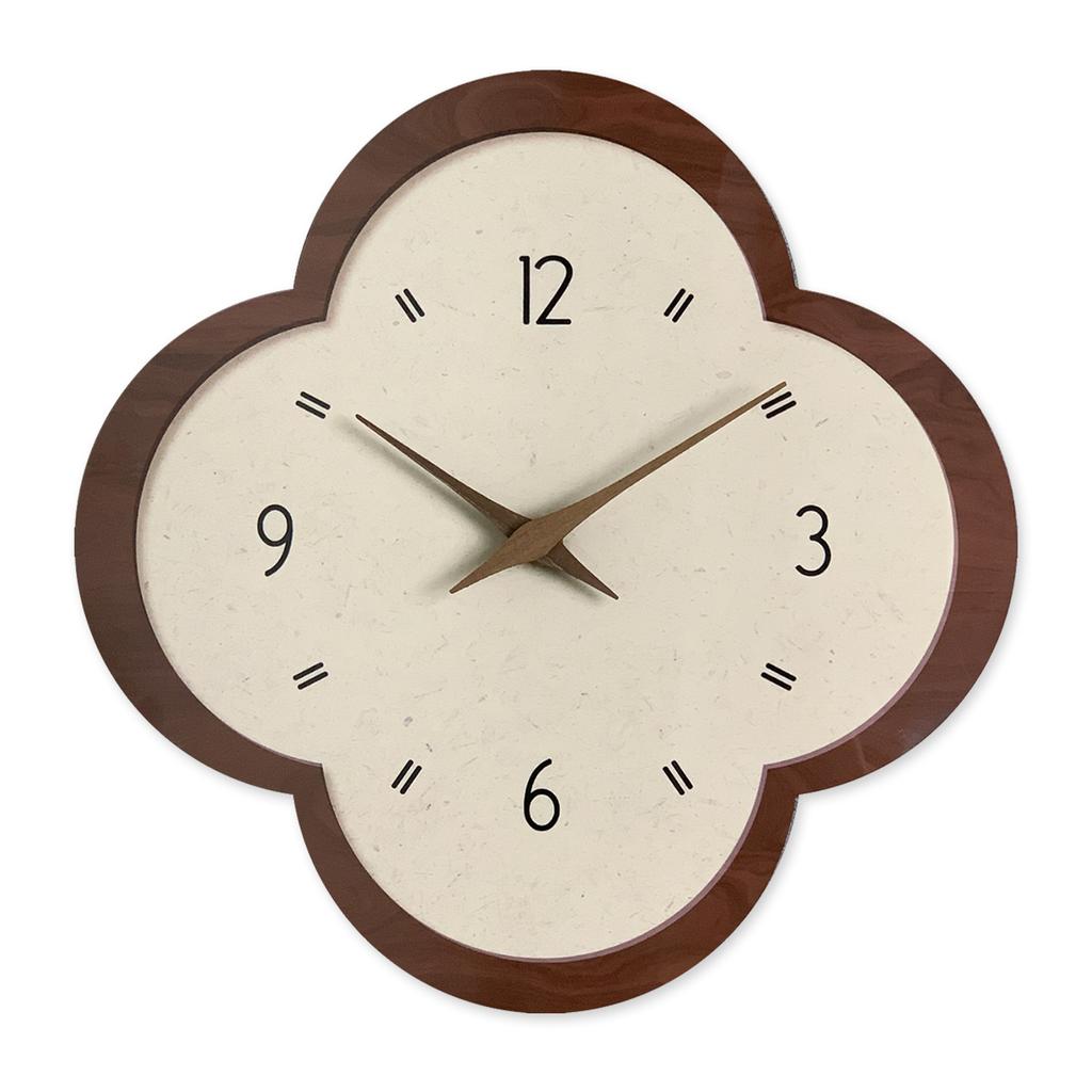 14-inch French simple wooden clock wall clock living room high-end wall clock mute clock