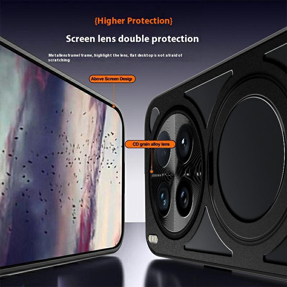 For vivo X200 Ultra 5G Case Magnetic Kickstand Hollow Heat Dissipation Silicone + PC + Metal Bumper Phone Cover