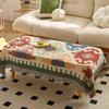 Cotton Yarn Tassel Dining Table Cloth Bohemian Style Double Printed Tablecloth Home Decoration Multifunctional Cover Cloth Towel