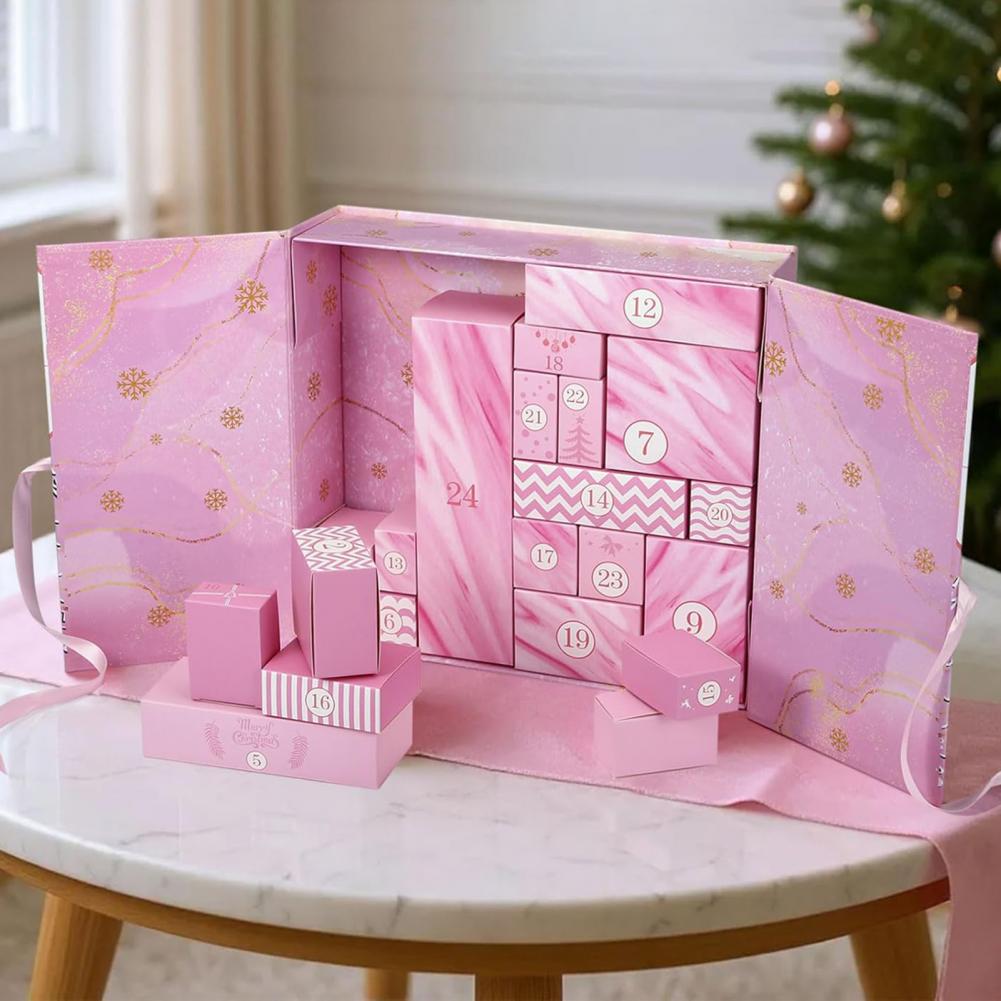 Calendario de Adviento Cajas de Regalo de Navidad DIY 2025 Calendario de Adviento de Navidad Cajas de Regalo Cajas de Cuenta Regresiva Rellenables DIY para Navidad