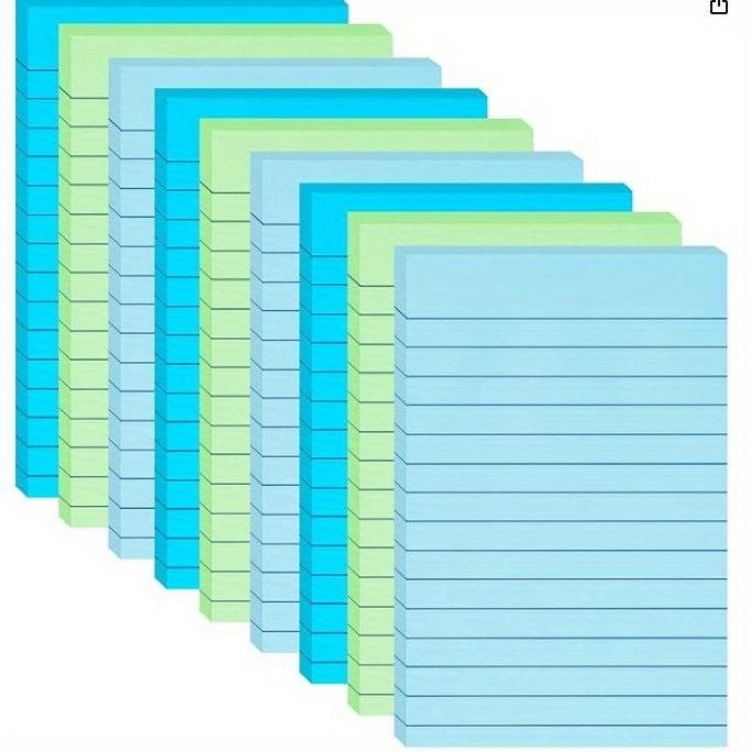 

9 Pack A6 Sticky Notes with Lined Pages- Pastel Pink&Blue-Green Color Options, to-Do Lists,Task Management,Decorative Stationery