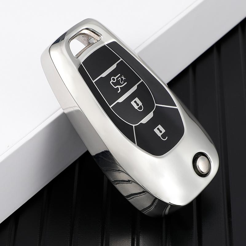 

Модный ТПУ Чехол-полная защита для автомобильного ключа-пульта для Chevrolet Spark Sonic Camaro Volt Bolt Trax Malibu Cruze 2014- 2018 Чехол для ключа белый