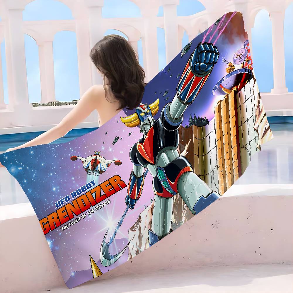UFO ROBO G-GRENDIZERs G-GOLDORAKs Microfiber Beach Towel Absorbent Quick dry Soft Yoga Swimming Resort Mountain Climbing Towel