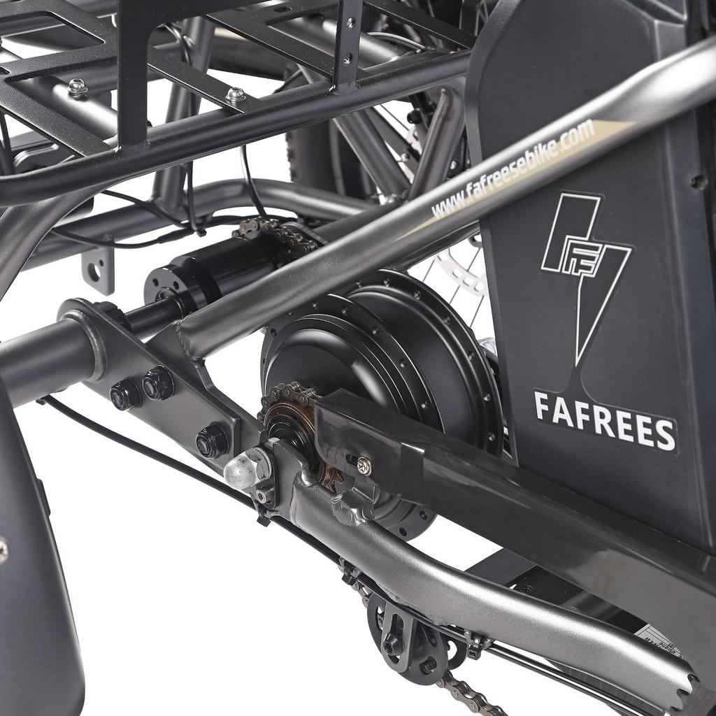 FAFREES F20 Mate L2E-P certified,20x3.0" folding electric cargo tricycle,48V 23.45ah,500W,3 riding modes,maximum assisted range of up to 125km.