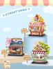 MEIEST 3 Mini City Shop Street View Building Blocks Model Set, Simulation Architecture Collection Particle Construction Building Brick Toy, Home
