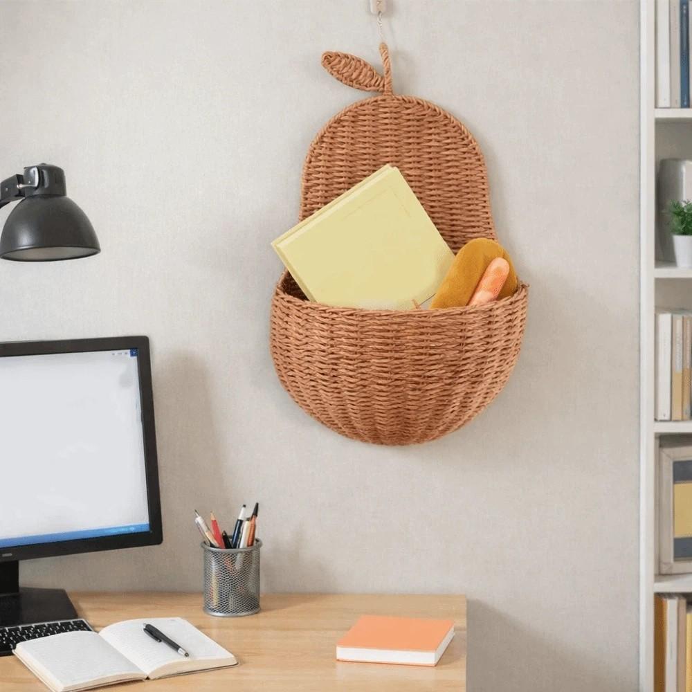 Cesto Portaoggetti Decorativo in Rattan Sintetico Cesto Portaoggetti Fatto a Mano per la Spesa Stanza del Bambino