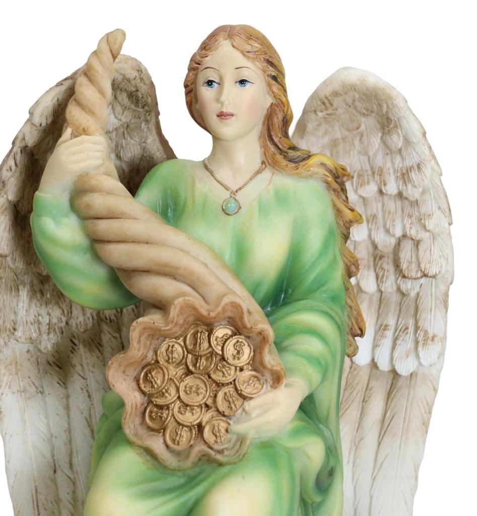 Ebros Colorful Sitting Roman Angel Abundance Prosperity Positive Energy Statue 7 Inch Tall Abundian Angel De La Abundance Prosperidad Collection