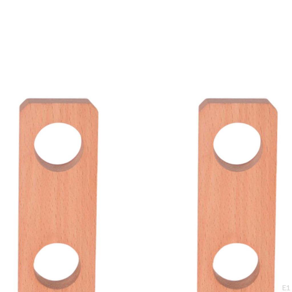 2 Pieces Curtain Rod Holders Brackets Wood Minimalist Window Hooks Wall Ceiling