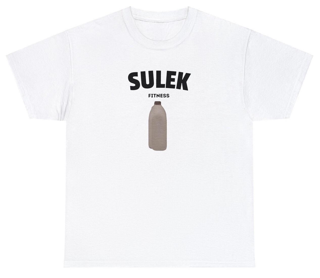 Sulek Fitness T Shirt Funny Sam Sulek Chocolate Milk Gym Bulk Meme Humor Tee XXL