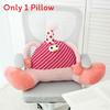 Cozy Monster Cartoon Plush Lumbar Pillow With Breathable Outer Cover For Girls Bedroom Lounge