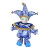 19cm Clown Doll Harlequin Desk Decor Painted Face Halloween Ornament Rouge Gothic Toy for Arts