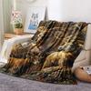 1PC Sheep Print FlAannel Blanket, High quality Comfortable for All Seasons, Home Decor, Warmth and Comfort