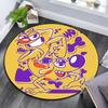CatDog Round Area Rug,Carpet Rug for Living Room Bedroom Sofa Playroom Decor,Non-slip Floor Mat