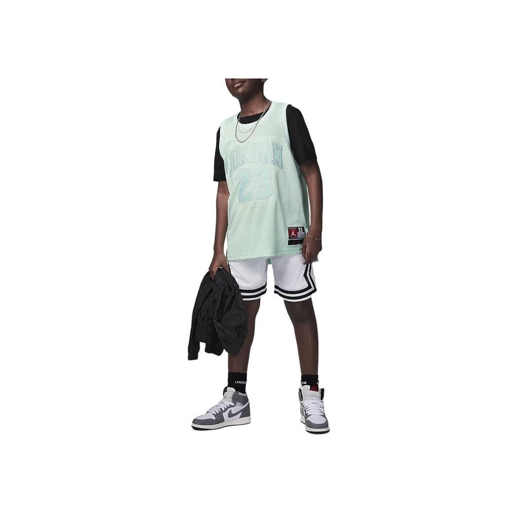 Jordan Air  23 Letter Number Round Neck Casual Sleeveless Kids Basketball Jersey Kids Jersey Foam-Mint-Green DX8461-312
